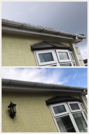 Fascia and Soffit Clean Before and After