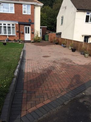 Driveway Cleaning - 3/4 Way Done
